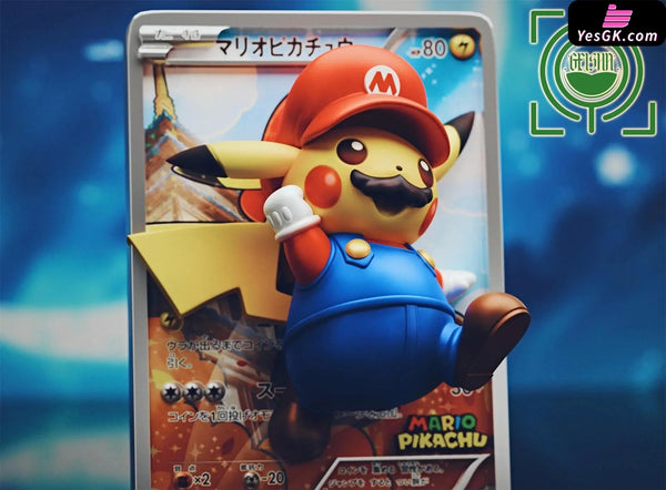 Pokémon Card #15 & #16 Jumpman Pikachu & Luigi Pikachu GK Statue - GEISHA Studio [Pre-Order] Deposit / A: red hat