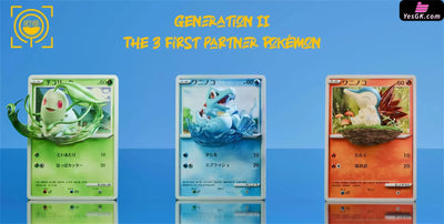 Pokémon Cards Episode #23 Chikorita #24 Totodile #25 Cyndaquil 1/6 GK Statue - GEISHA Studio [Pre-Order] - Pokemon