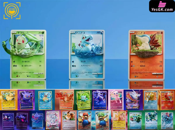 Pokémon Cards Episode #23 Chikorita #24 Totodile #25 Cyndaquil 1/6 GK Statue - GEISHA Studio [Pre-Order] - Pokemon
