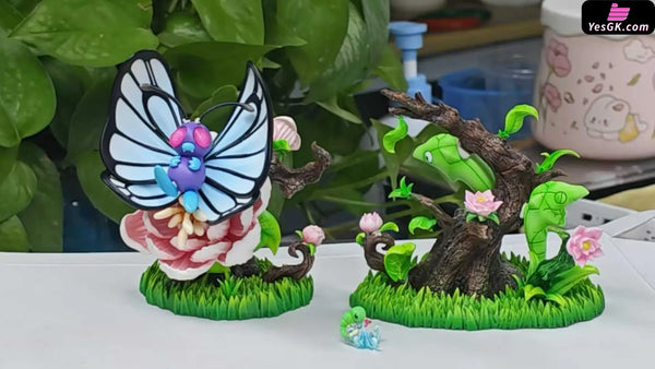 Pokemon Caterpie Evolution Group Statue - Game Master Studio [Pre-Order Closed] - Full Payment / High Edition (Original
