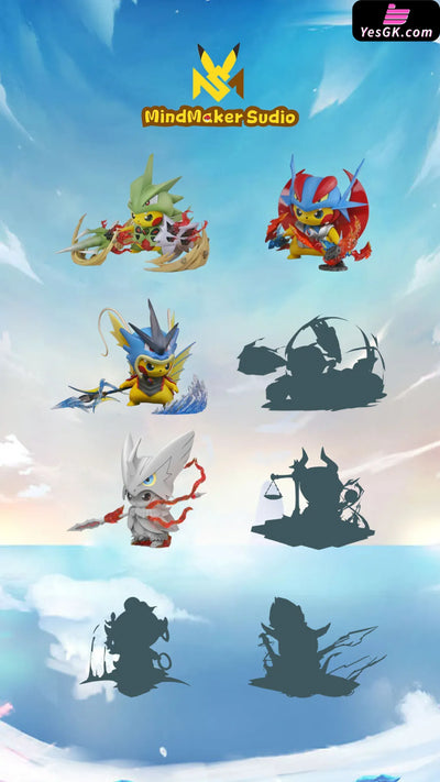 Pokemon Changskin Pikachu Mega Salamence GK Statue - MindMaker Studio [In-Stock] - Pokemon