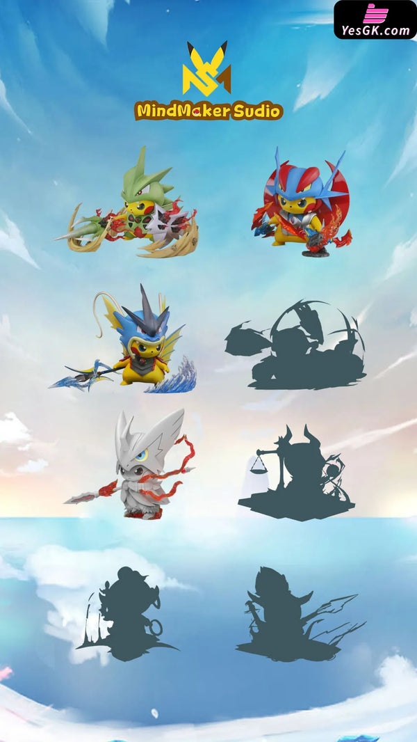 Pokemon Changskin Pikachu Mega Salamence GK Statue - MindMaker Studio [In-Stock] - Pokemon