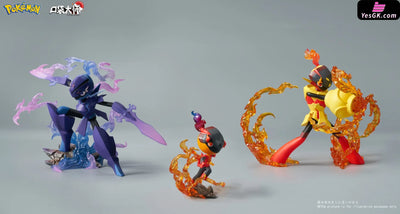 Pokémon Charcadet & Ceruledge & Armarouge 3D Pokédex GK Statue - POKE MANSTER Studio [Pre-Order] Pokémon