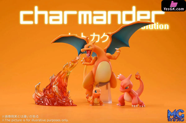 Pokemon Charizard Evolution Group Charmander & Charmeleon & Charizard 1/20 GK Statue - MG Studio [In-Stock] - Pokemon