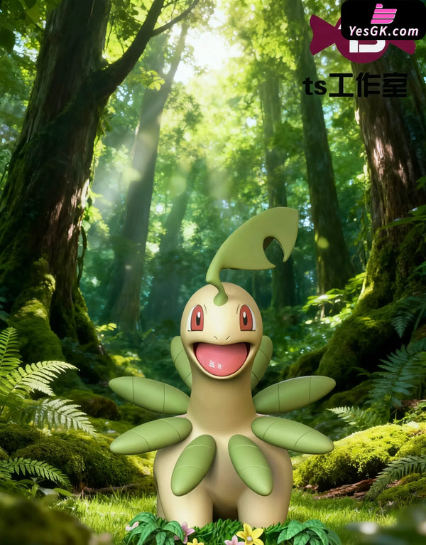 Pokémon Chikorita & Angry Bayleef & Esurient Chespin GK Statue - TS Studio [Pre-Order] - Pokemon