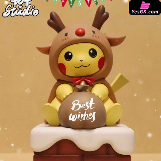 Pokémon Christmas Limited Elk Costume Pikachu Resin Statue - 404 Studio [Pre-Order]