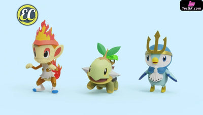 Pokémon Cute Series #2 Chimchar & Piplup & Turtwig 1/20 GK Statue EC Studio [Pre Order] Pokémon