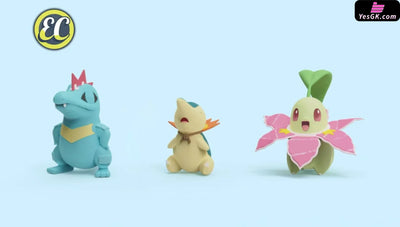 Pokémon Cute Series #3 Totodile & Cyndaquil & Chikorita 1/20 GK Statue EC Studio [Pre Order] Pokémon