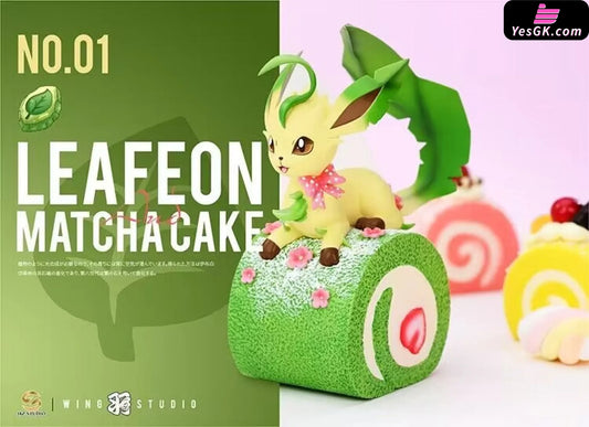 Pokemon Dessert #1 Matcha Swiss Roll Cake Leafeon Resin Statue - Wing Studio & Hz Studio [In -