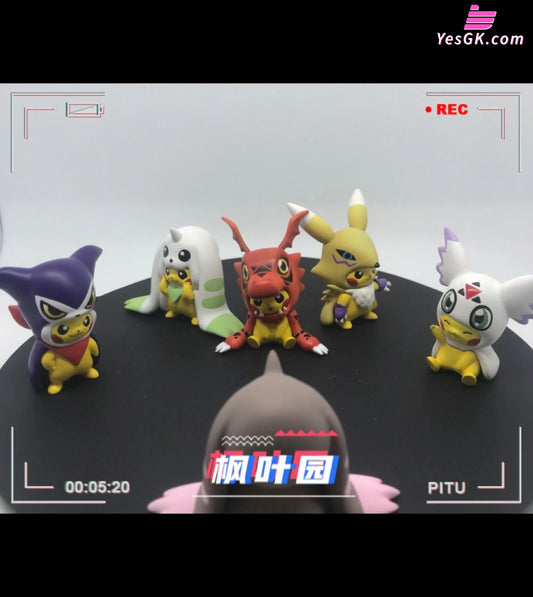 Pokemon Digimon - Guilmon Renamon Terriermon Impmon Culumon & Lopmon Cosplay Pikachu Resin Statue