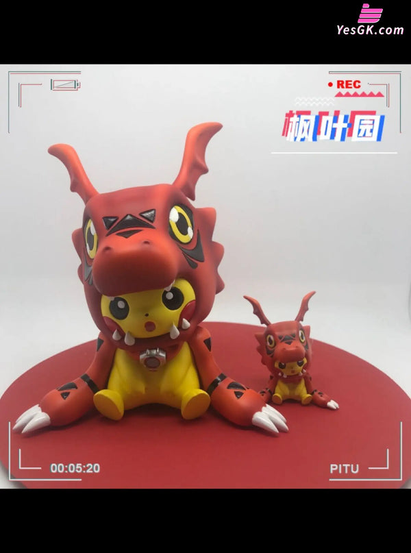 Pokemon Digimon - Guilmon Renamon Terriermon Impmon Culumon & Lopmon Cosplay Pikachu Resin Statue