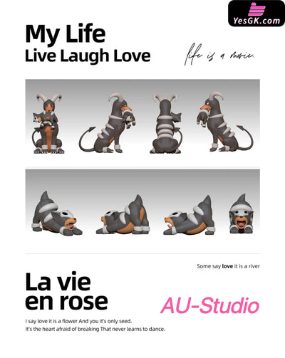 Pokémon Dog Illustration Series Houndoom & Smeargle & Fidough GK Statue - AU Studio [Pre-Order] Deposit / Houndoom