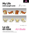 Pokémon Dog Illustration Series Houndoom & Smeargle & Fidough GK Statue - AU Studio [Pre-Order] Deposit / Fidough