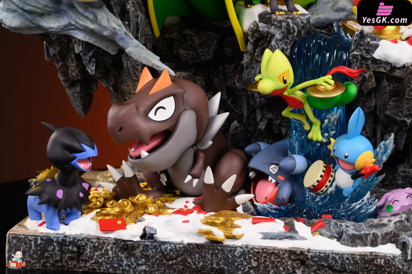 Pokemon Dragon And Phoenix Present Auspiciousness Statue - A.m Studio [Pre - Order] Pokémon