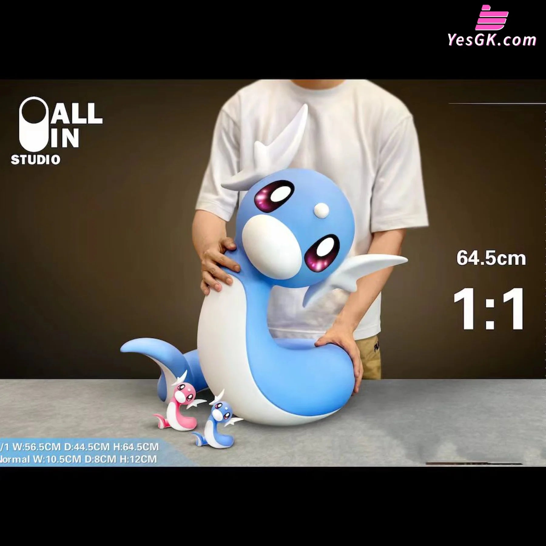 Pokemon Dratini Resin Statue - All In Studio [Pre-Order] Deposit / Primary-Color 1/1 Scale Pokémon