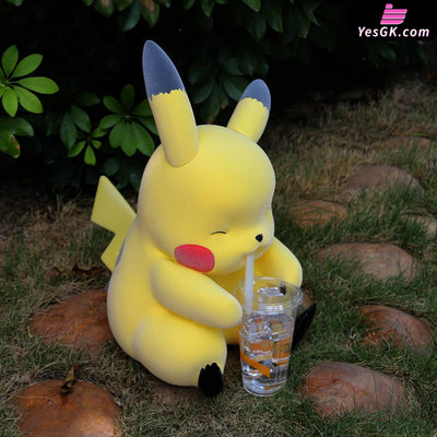 Pokémon Drink Milk Tea Pikachu Resin Statue - Sichuliuchuan Studio [In-Stock]