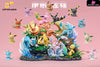 Pokemon Ecological Family Series #3 Eevee Stitching 1 Water Fire Thunder Resin Statue - Dm Studio