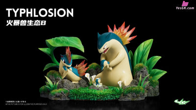 Pokémon Ecological Series Typhlosion Evolution Set GK Statue - Sk Studio [Pre-Order] Pokémon