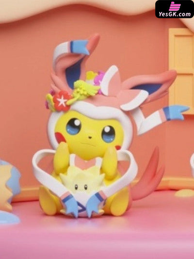 Pokemon Eevee and Their Friends Final Chapter 8 and 9 Sylveon & Little Eevee GK Statue - KiPi Studio [In-Stock] - Full