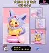 Pokemon - Eevee Family Cosplay Pikachu Enjoying Afternoon Tea Set 1 Resin Statue Qn Studio [In