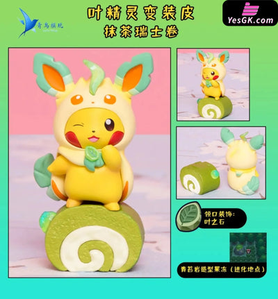 Pokemon - Eevee Family Cosplay Pikachu Enjoying Afternoon Tea Set 1 Resin Statue Qn Studio [In