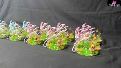 Pokémon Eevee Family GK Series #8 Sylveon and Eevee Resin Statue - Digital Monster Studio [In-Stock] Pokémon