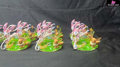 Pokémon Eevee Family GK Series #8 Sylveon and Eevee Resin Statue - Digital Monster Studio [In-Stock] Pokémon
