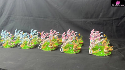 Pokémon Eevee Family GK Series #8 Sylveon and Eevee Resin Statue - Digital Monster Studio [In-Stock] Pokémon