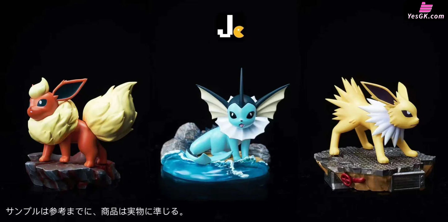 Pokémon Eevee & Flareon Vaporeon Jolteon Resin Statue - Jc Studio [Pre-Order]