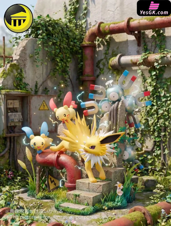 Pokemon Eevee Series #9 Jolteon Natural Scene Statue - Moon Shadow Studio