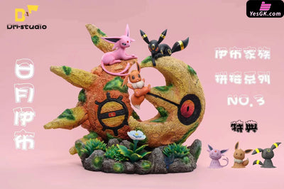 Pokemon Eeveelution Splicing 3 Espeon & Umbreon Resin Statue - Dm Studio [Pre-Order]