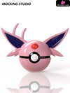 Pokémon Electroplated Metallic Poké Ball Series Espeon & Leafeon & Mew & Glaceon Ball GK Statue - Zhu Yi Wan Jia Studio