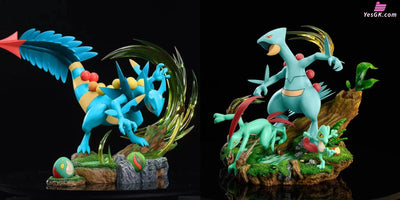 Pokémon Evolution #3 Sceptile & MEGA Sceptile Resin Statue - Miko Studio [In-Stock] Full Payment / One Set (Special