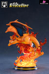 Pokemon - Evolution Of Charizard With Led Resin Statue Mfc Studio [In Stock]