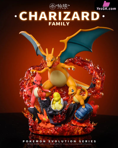 Pok¨¦Mon Evolution Series #2 Charizard Family Resin Statue - Wonderland Studio [Pre-Order]
