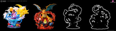 Pok¨¦Mon Evolution Series #2 Charizard Family Resin Statue - Wonderland Studio [Pre-Order]