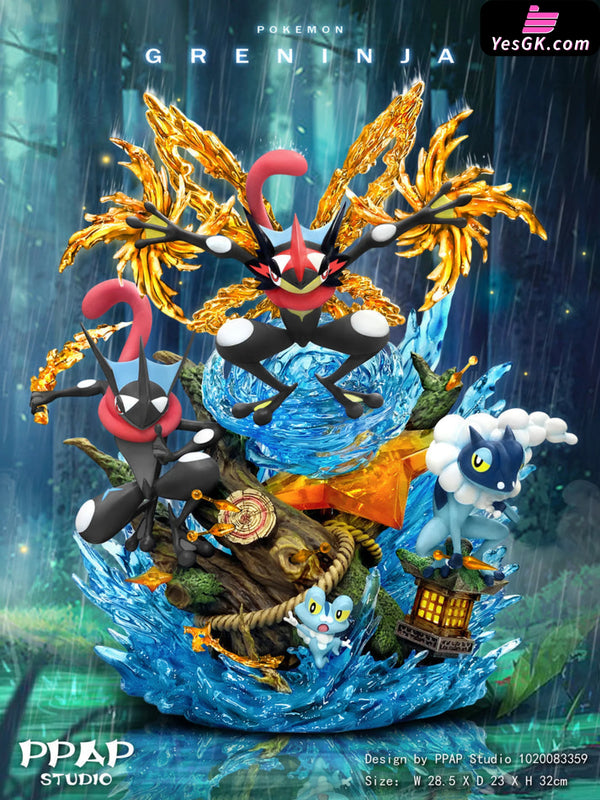 Pokemon Evolution Series Greninja Family GK Statue - PPAP Studio [In-Stock] - Full Payment / Shiny Color - Pokemon
