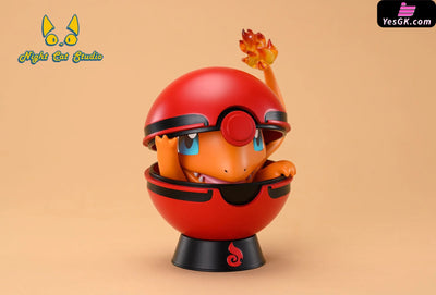 Pokémon Fire And Grass Type Pokeball Resin Statue - Night Cat Studio [Pre-Order]
