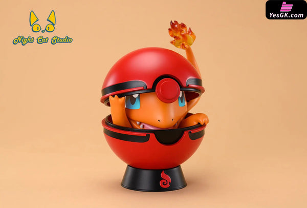 Pokémon Fire And Grass Type Pokeball Resin Statue - Night Cat Studio [Pre-Order]