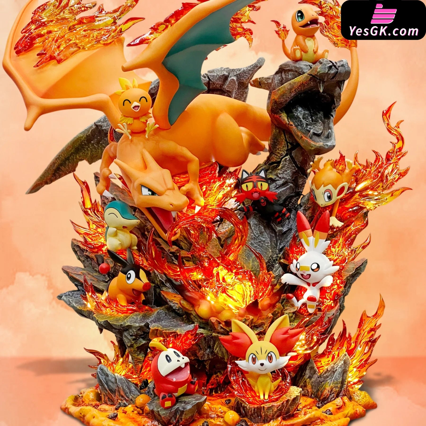 Pokémon Fire Family Barrel Valley Charizard Resin Statue - Egg Studio [Pre-Order]