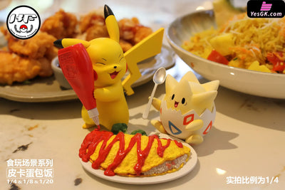 Pokémon Food Play Scene Series Pikachu Omurice GK Statue - King Finger Studio [Pre-Order] - Pokemon