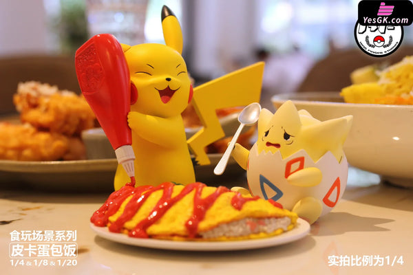 Pokémon Food Play Scene Series Pikachu Omurice GK Statue - King Finger Studio [Pre-Order] - Pokemon