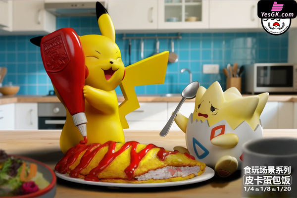 Pokémon Food Play Scene Series Pikachu Omurice GK Statue - King Finger Studio [Pre-Order] - Pokemon