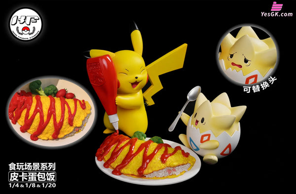 Pokémon Food Play Scene Series Pikachu Omurice GK Statue - King Finger Studio [Pre-Order] - Deposit / 1/4 Scale