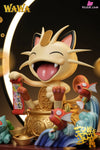 Pokémon Fortune Series Meowth Resin Statue - Wawa Studio [Pre-Order]