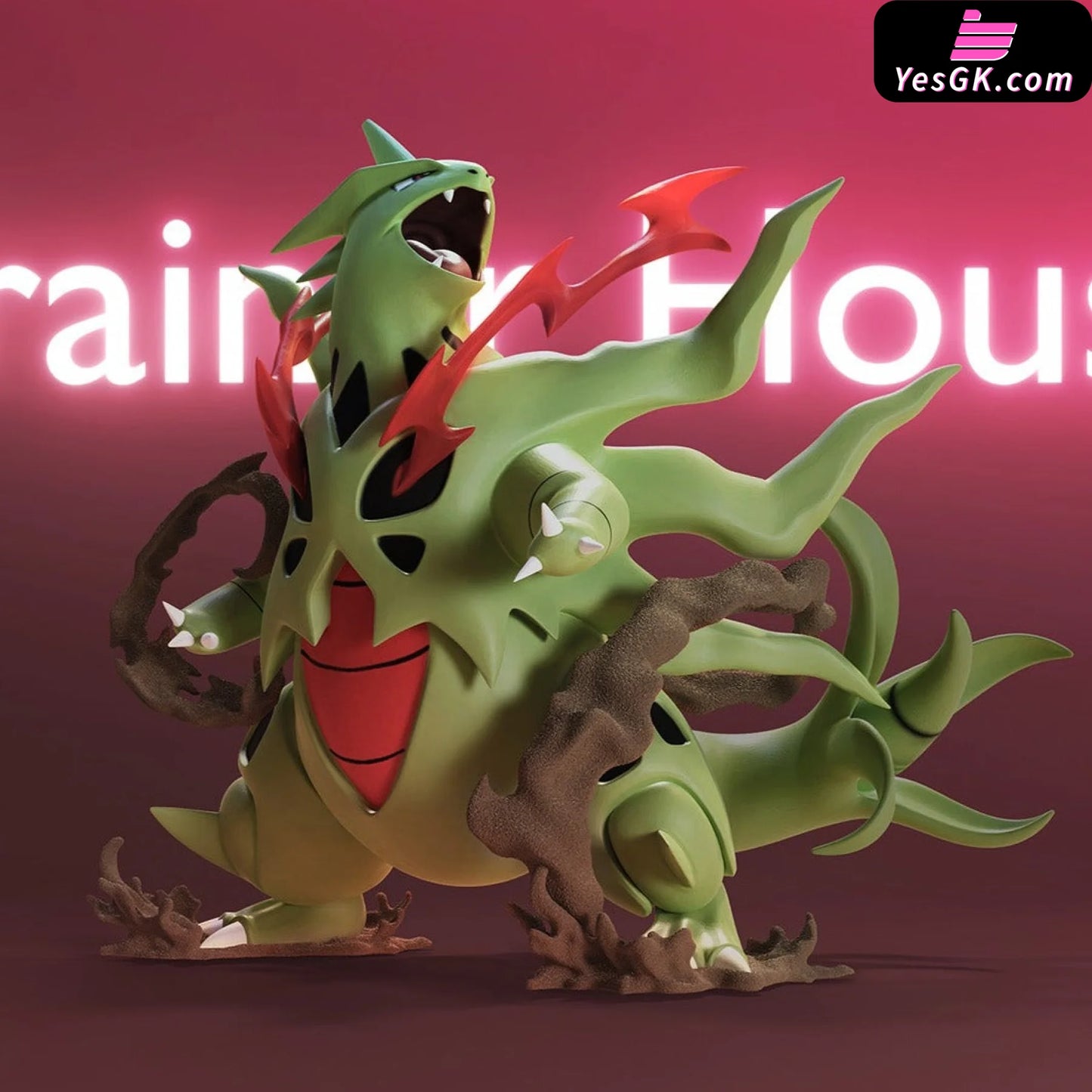 Pokémon Four Heavenly Kings Resonance #3 Tyranitar & Agatha Bruno Statue - Trainer House Studio