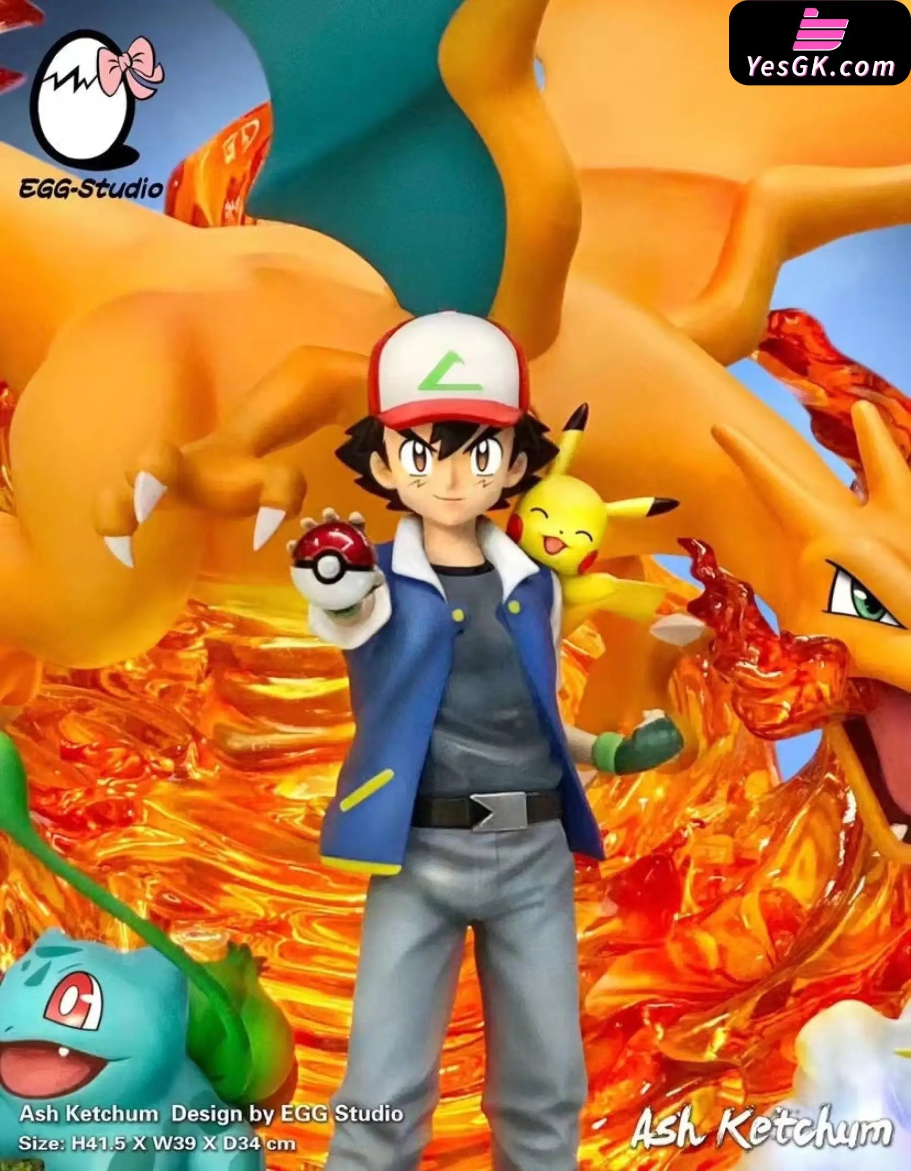 Pokémon Foursome #1 Ash Family Portrait Statue - EGG Studio – YesGK
