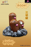 Pokemon Funny Dugtrio Resin Statue - Odds Studio [Pre-Order] Pokémon