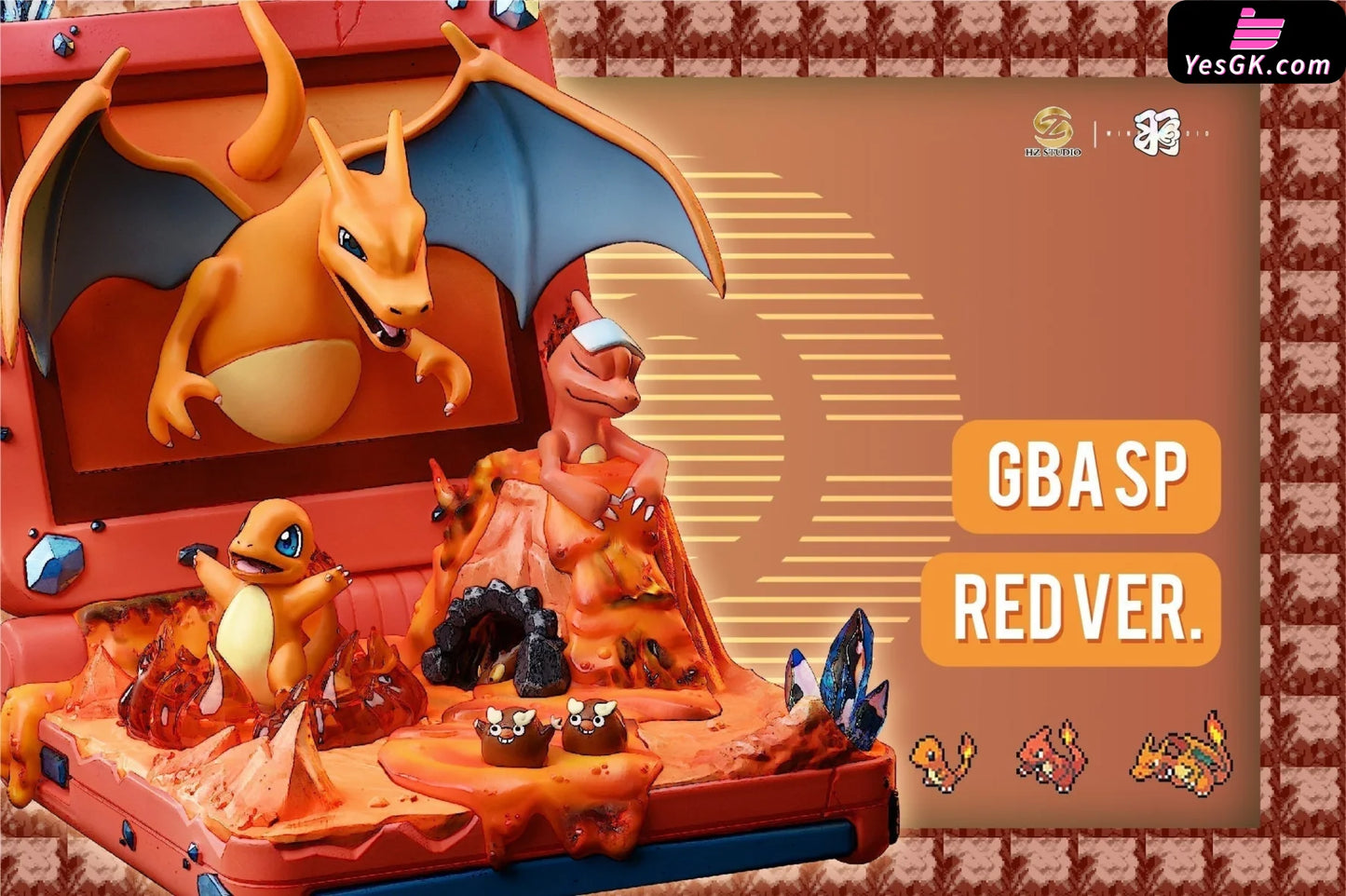 Pokémon Gaming Console Series Charizard Evolution Resin Statue - Hz Studio [Pre-Order]