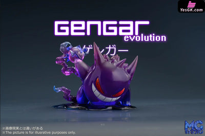 Pokémon Gastly & Haunter Gengar Resin Statue - Mg Studio [Pre-Order]